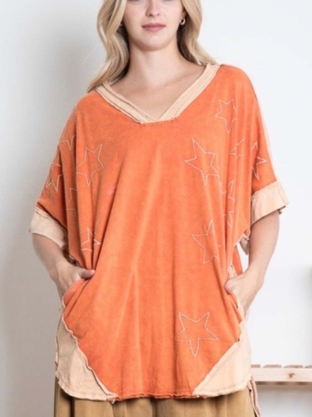Stitch Star Mineral Wash Top-
